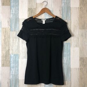 H&M Lace Shoulder Top